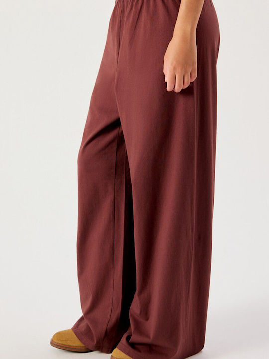 Women's Fabric Trousers in a Relaxed Fit Purple