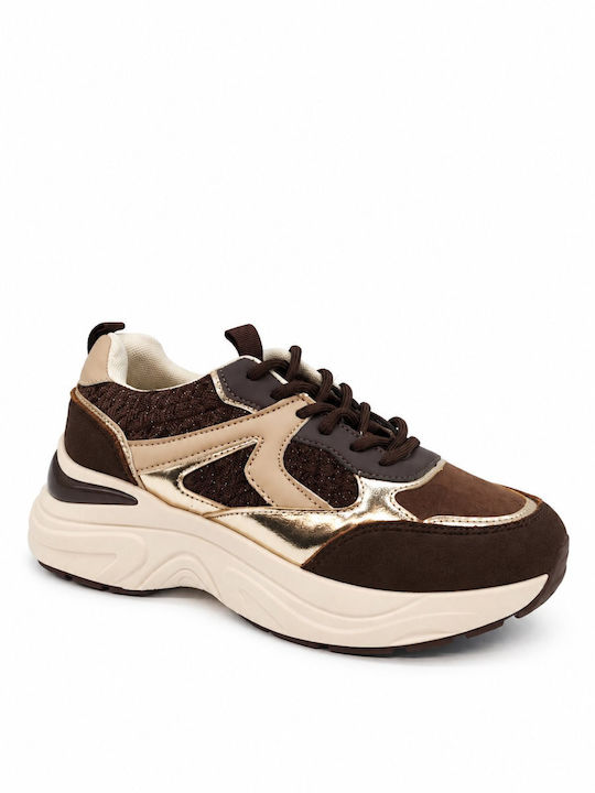 Sneakers Chunky pentru femei maro