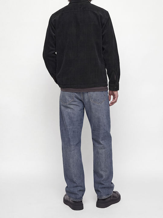 Jprbluoliver Μακρυμάνικο Κοτλέ Overshirt σε Κανονική Γραμμή Jetblack