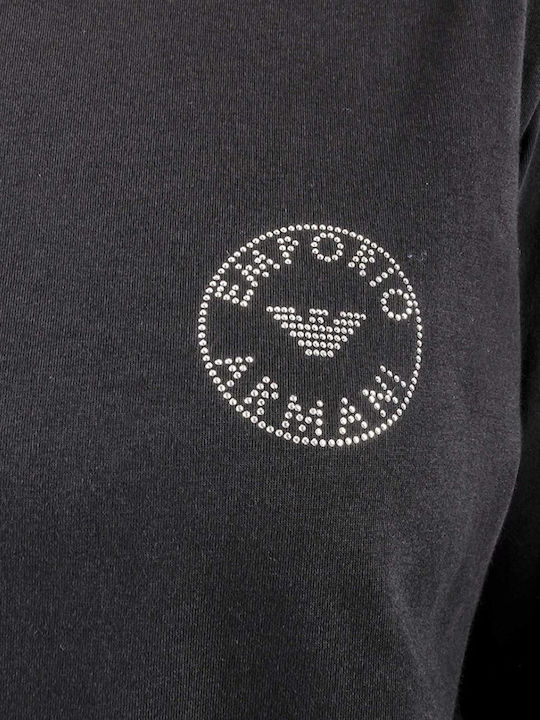 Emporio Armani Set de Pijamale de Iarnă pentru Femei din Bumbac Nero