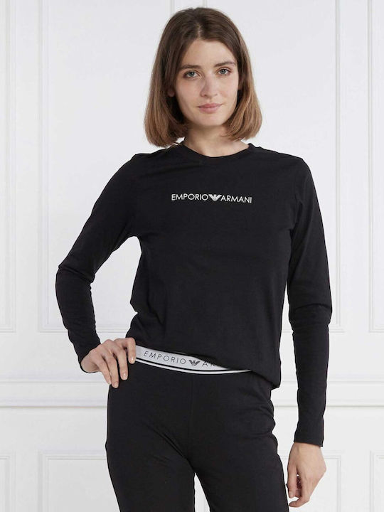 Emporio Armani Winter Women's Cotton Pyjama Set Nero
