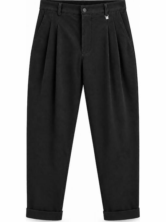 Ανδρικό Παντελόνι Ελαστικό Loose Fit Black
