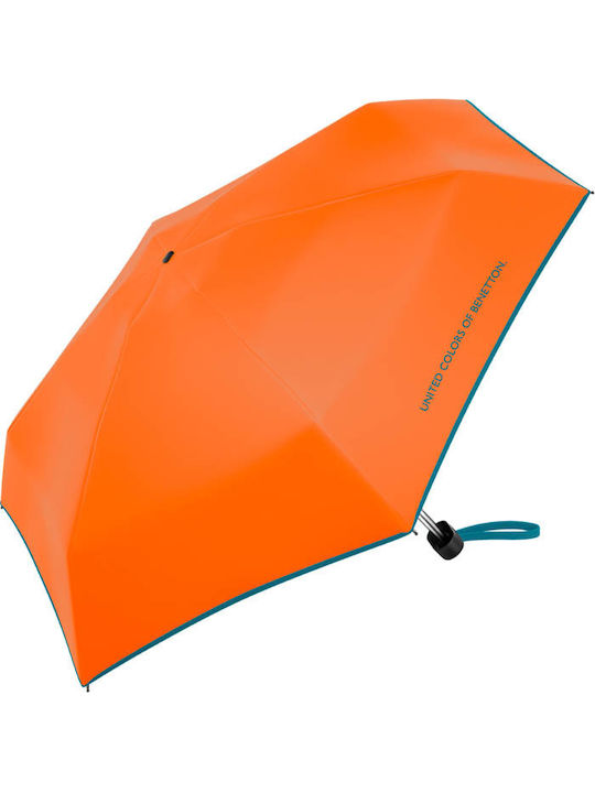 Benetton Umbrelă de Ploaie Pliabilă Portocalie Benetton Umbrelă de Ploaie Pliabilă Portocalie