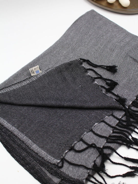 Women's Black Silk Scarf