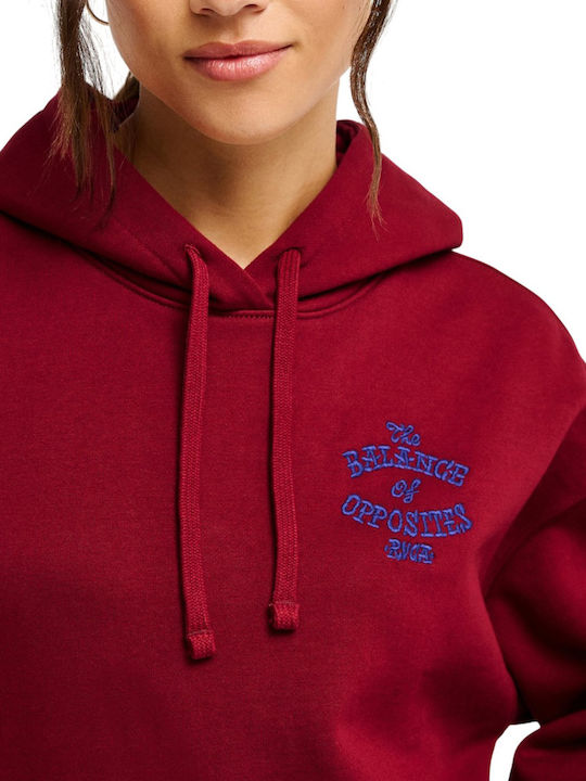 Women's Hooded Sweatshirt Burgundy