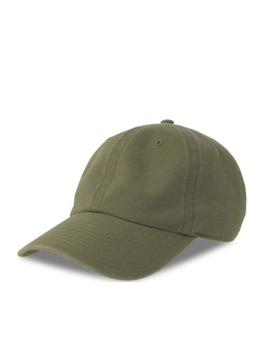 Sechs-Panel-Jockeycap Steingewaschen S-digg Atlantis Khaki