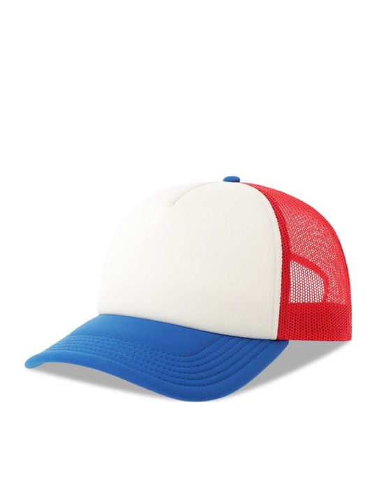 Fünfpanel-Cap Mit Netz und Schaumstoff S-Rapper Atlantis Weiß Fuchsia Fluoreszierend