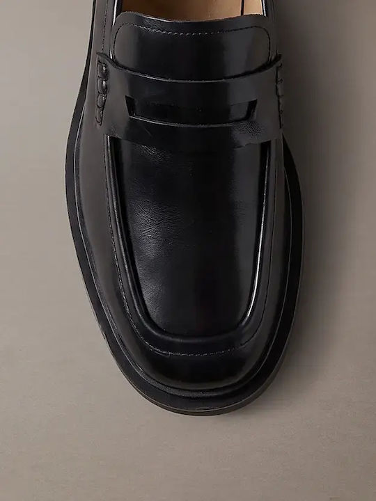 Herren-Loafers aus Leder in Schwarz