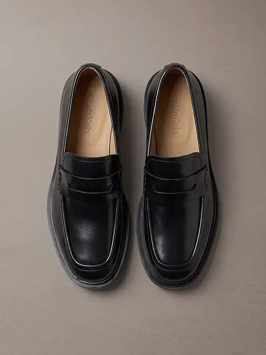 Herren-Loafers aus Leder in Schwarz