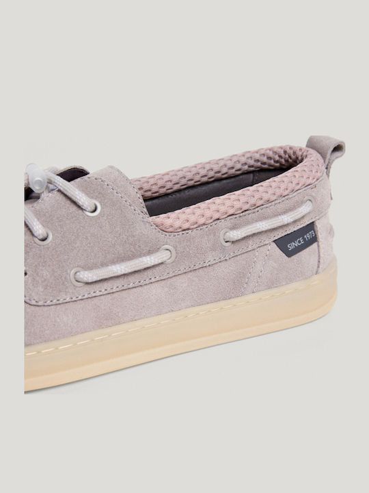 Кожени Мъжки Мокасини в Сив Цвят