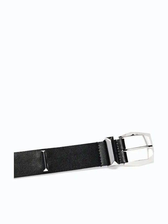 Schwarzer Damengürtel aus Leder