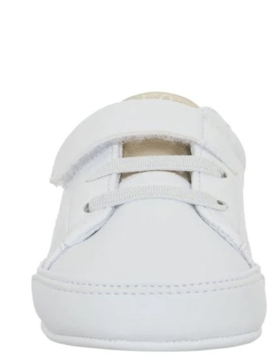 Ralph Lauren White Polo Baby Soft-Sole Sneakers