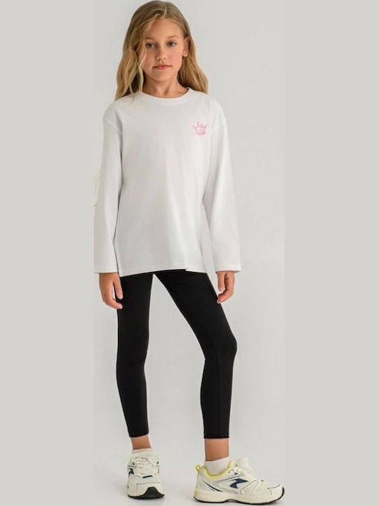 Kids Long Sports Leggings Black