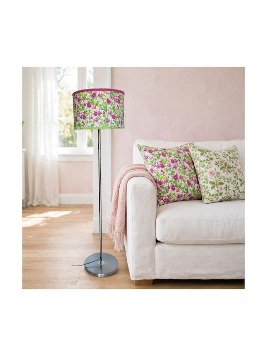 Lampshades Φωτιστικό Δαπέδου με Ντουί για Λαμπτήρα E27 Μωβ