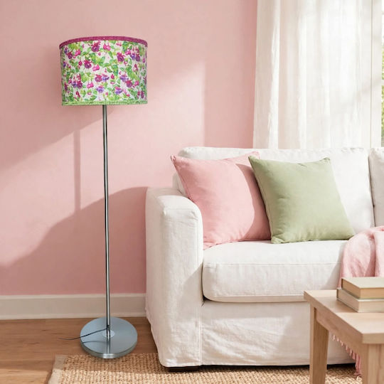 Lampshades Φωτιστικό Δαπέδου με Ντουί για Λαμπτήρα E27 Μωβ