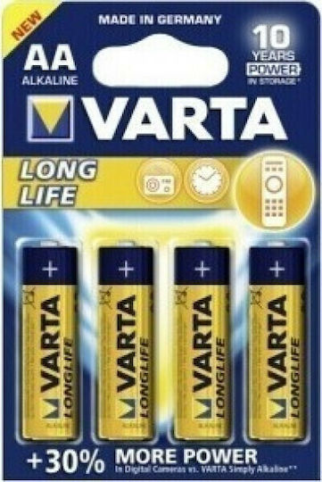 Varta LongLife Алкални Батерии AA 1.5V 4бр 04106101414