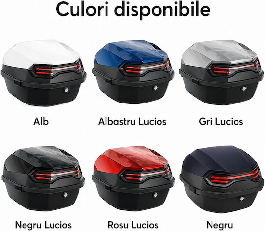 FIXATO Topcase Alb pentru Motocicletă