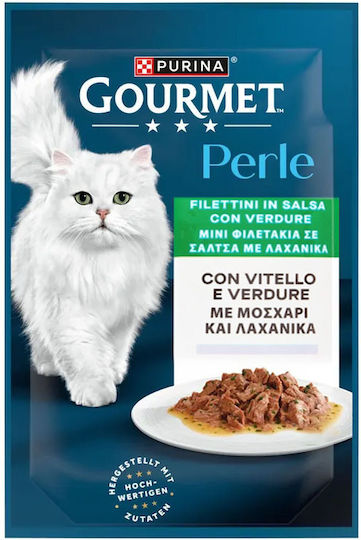 Purina Gourmet Perle Nassfutter für Katzen mit Kalb, Gemüse, Fleisch und Fisch 85 g