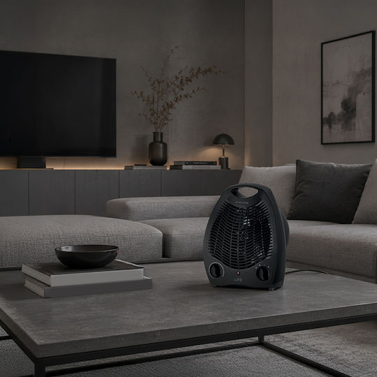 Life Warmy Raumheizlüfter für den Boden Schwarz 2000 W