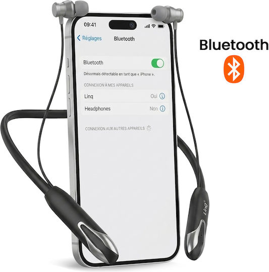 LinQ R9028 In-Ear-Bluetooth-Kopfhörer mit Schweißbeständigkeit Schwarz