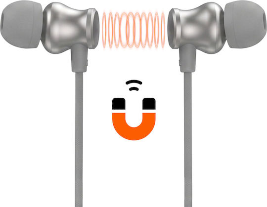 LinQ In-Ear Bluetooth Слушалки за Свободни Ръце, Устойчиви на Изпотяване, Сребристи