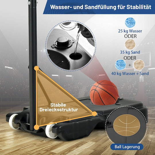 Costway Outdoor Basketball Hoop with Stand