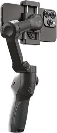iSEN Gimbal pentru telefon mobil cu autonomie de 13 ore, negru