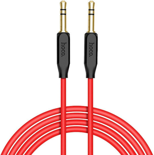 Hoco Καλώδιο Ήχου 3.5mm male - 3.5mm male Μαύρο 1m 437381