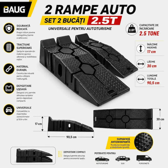 Notig Rampe pentru Ridicarea Vehiculului cu Capacitate de până la 2,5 Tone