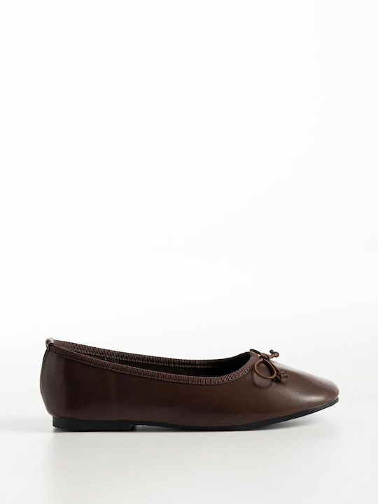 Kids Brown Ballerinas PX27-350-A2026-L-BROWN