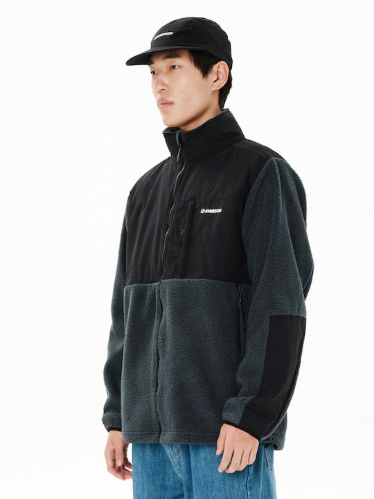 Emerson Jachetă Bărbătească Fleece Verde Forest/Negru