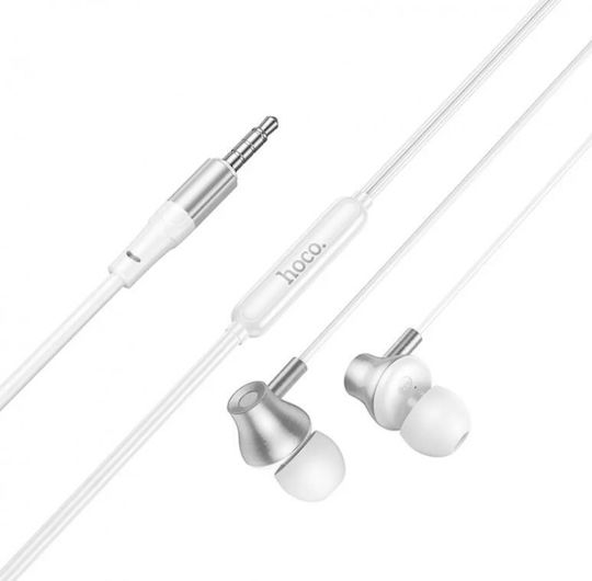 Hoco In-ear Handsfree Ακουστικά με Βύσμα 3.5mm Λευκό