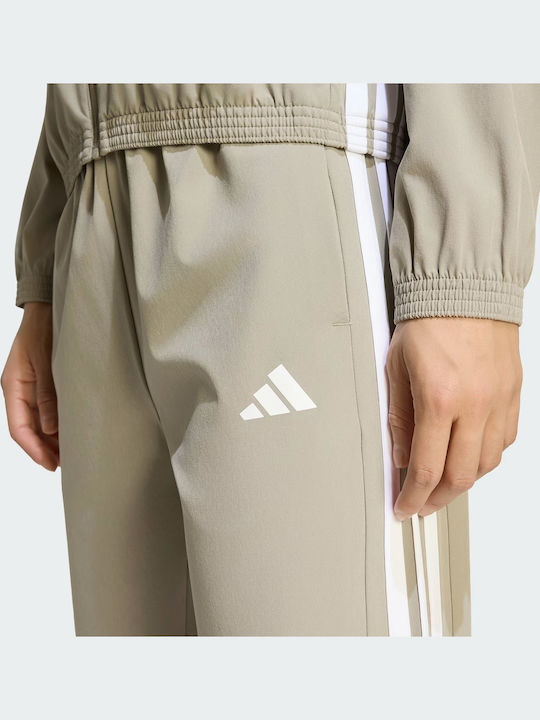 Train Essentials 3-Stripes Woven Trainingshose Khaki