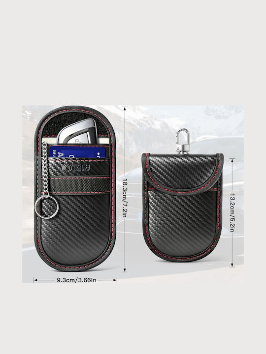 Tech-protect Klr100 Θήκη Χωρίς Κλειδί Rfid Σηματοδότης Θήκη Ανθρακί Μαύρο Κόκκινο