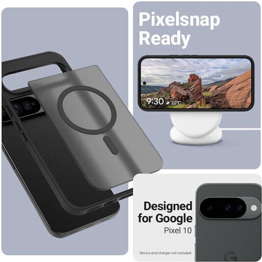Crong Hybrid Matte Magnetic Back Cover Negru (Google Pixel 10 / 10 Pro)
