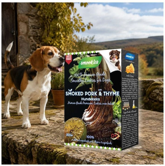 Smookies Hundekeks mit Schweinefleisch, Honig, Olivenöl, Weizen, Ei, Milch, Früchten und Kartoffeln 200 g 3 Stück