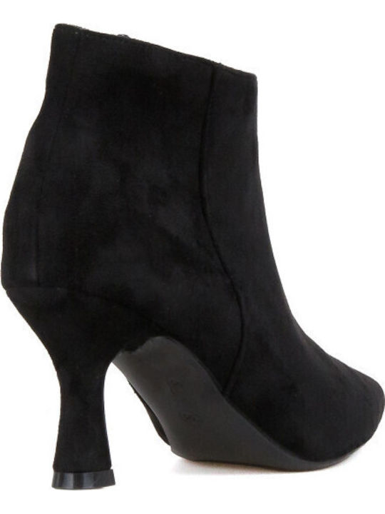 Schwarze Wildleder-Stiefeletten für Damen