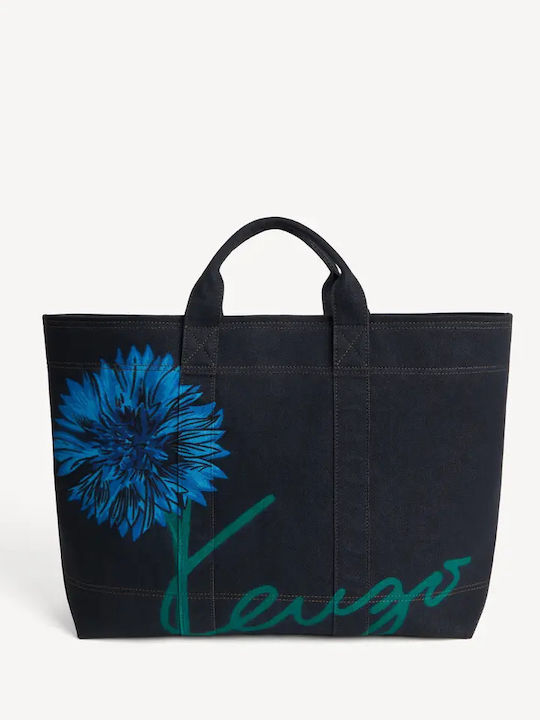 Geantă Tote de Damă din Material Textil Albastru Marin