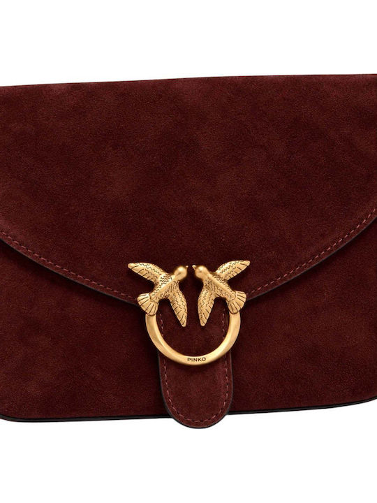 Love Women's Satchel Bag Suede Brown