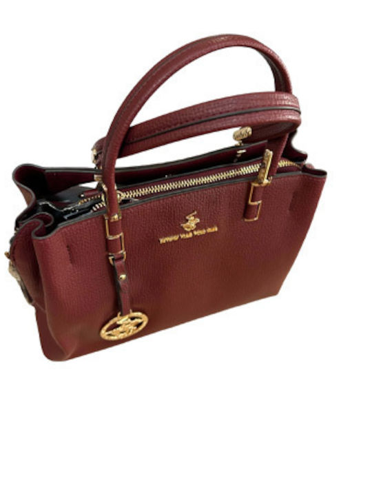 Burgunderrote Damenhandtasche BH-4711b