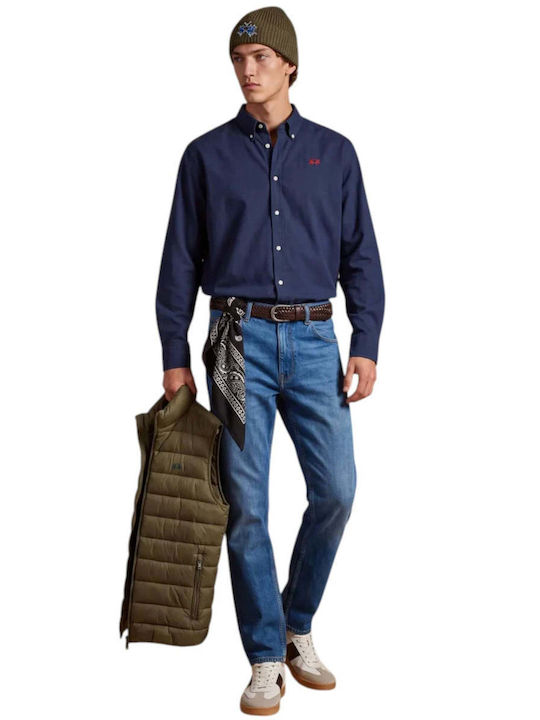 La Martina Long Sleeve Shirt in Regular Fit Blue