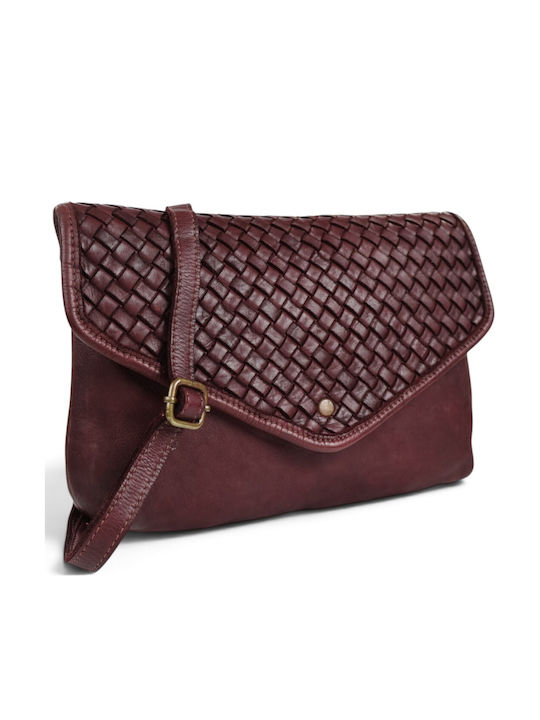 Gestrickte Damen-Crossbody-Tasche in Bordeaux