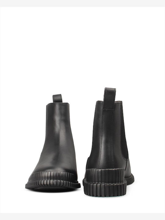 Pix Schwarze Chelsea-Stiefeletten aus Leder