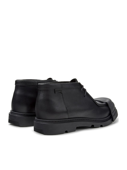 Junction Schwarze Leder-Chukka-Stiefeletten