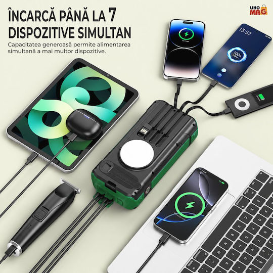Linomag Ηλιακό Power Bank 40000mAh με 2 Θύρες USB-A και 2 Θύρες USB-C