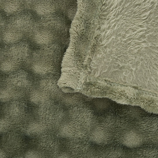 A-s Zephy Κουβέρτα Γούνινη Καναπέ 125x150εκ. Khaki