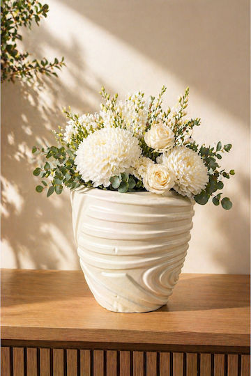 SteweHome Dekorative Keramikvase Beige Y32cm