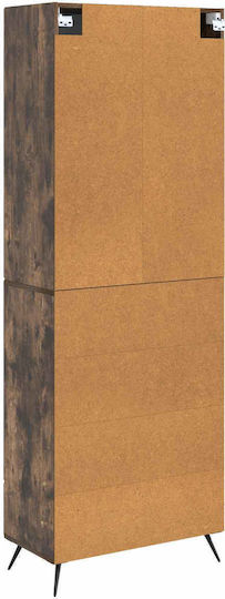 Biblioteci din Lemn de Stejar Afumat (2 buc.) 66x34,5x90 cm