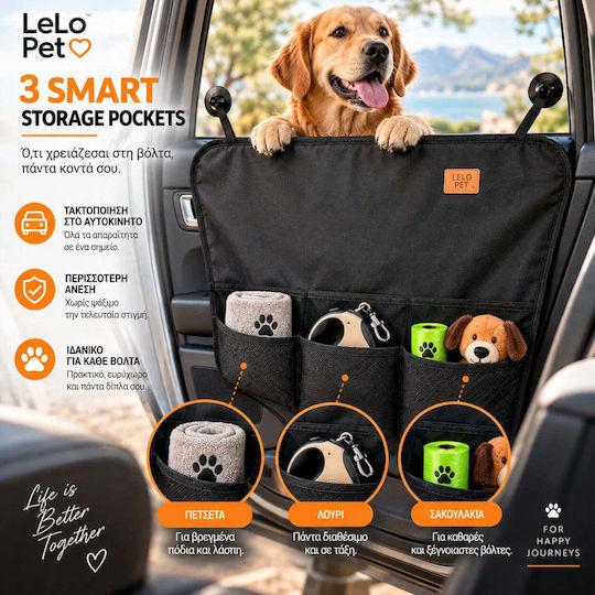 Lelo Pet Wasserdichter Sitzbezug für Hunde Auto Reisezubehör Schwarz