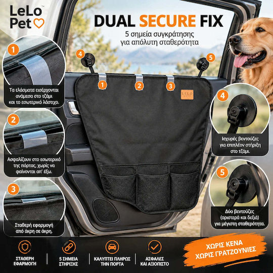 Lelo Pet Wasserdichter Sitzbezug für Hunde Auto Reisezubehör Schwarz